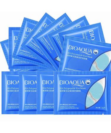 mercham Hyaluronic Acid Under Eye Patches 12 Pairs Under Eye Masks Skincare for Eye Bag and Puffy Eyes Collagen Eye Patches for Dark Circles and Fine Lines Hydrating Eye Gel Pads Cruelty-Free 12pcs Hyaluronic Acid Eye Mask