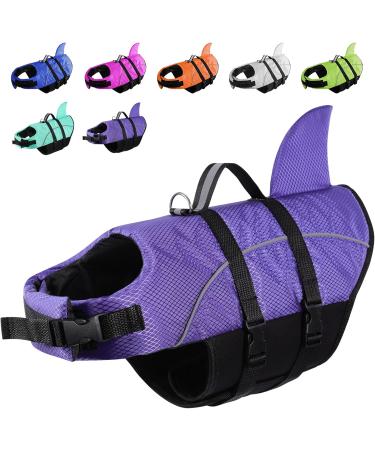Queenmore Dogs Wowers RipStop Huideling - Lifeguard Dog Floatation Vest | XS Purple for Small Medium Large Dogs - Buy Online on GoSupps.com