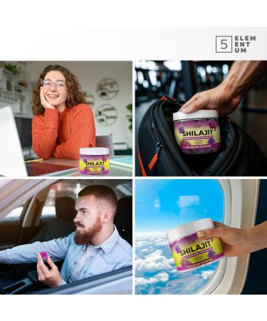  5 elementum Shilajit Original Shilajit Rubbers 2200mg - Premium Quality Shilajit Rubber with Lion's Mane Reishi Chaga & Cordyceps - Himalayan Shilajit for Energy & Energy - Buy Online on GoSupps.com