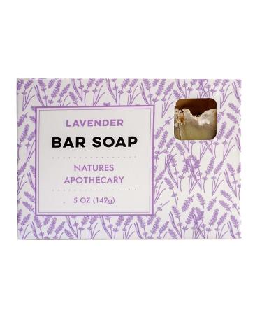 NATURE'S APOTHECARY Lavender Premium Bar Soap - Cold-Processed Castile Soap - Eco-Friendly Vegan Hypoallergenic All-Natural Plant-Derived Handmade in USA by DAYSPA Body Basics