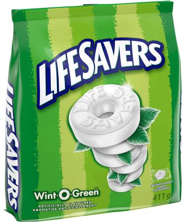 LIFE SAVERS Wint O Green Individually Wrapped Candy Mints Sharing Bag 411g Wintergreen 411 g (Pack of 1) - Buy Online on GoSupps.com