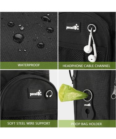 Buy Pecute Waterproof Dog Training Treat Bag - XL Black & Green Large Storage Robust Design with Faecal Dispenser | Ideal for International Shipping - Buy Online on GoSupps.com