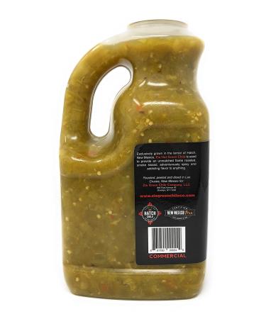 Zia Green Chile Company Flame-Roasted Hatch Green Chile - 128oz (Hot) | Certified Southwestern Peppers for Salsas & Stews - Vegan & Gluten-Free - Buy Online on GoSupps.com