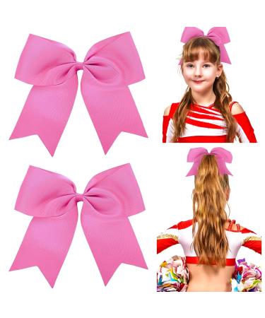 Sibba Pink Hair Loop Clips - Large Satin Tail Hairpins for Women & Girls | 2 Pieces | Perfect French Accessories for Birthday Parties - Buy Online on GoSupps.com