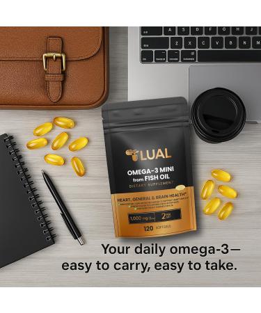 Omega-3 Mini from Fish Oil 1000mg Softgels. Small Burpless Capsules with EPA & DHA Lemon Flavor Non-GMO 120 Count - Buy Online on GoSupps.com