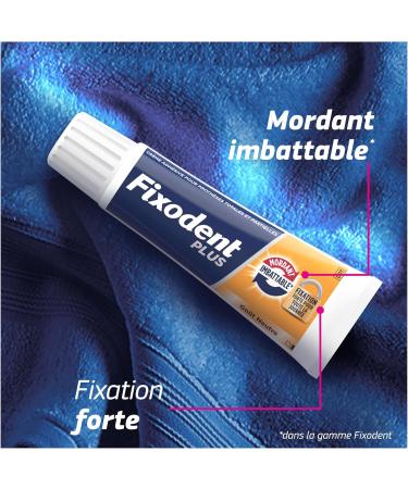 Fixodent Cr me Adh sive Plus Mordant Imbattable Pour Proth ses Totales et Partielles Go t Neutre Tenue Et Confort Tout Au Long De La Journ e 57ml 60g Fixodent Cr me fixative PLUS Maitien Imbattable 60g - Buy Online on GoSupps.com