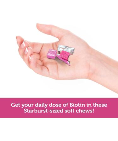 Healthy Delights Naturals Biotin Soft Chews - 30 Count, Wild Berry Flavor | Supports Hair, Skin & Nails - Buy Online on GoSupps.com