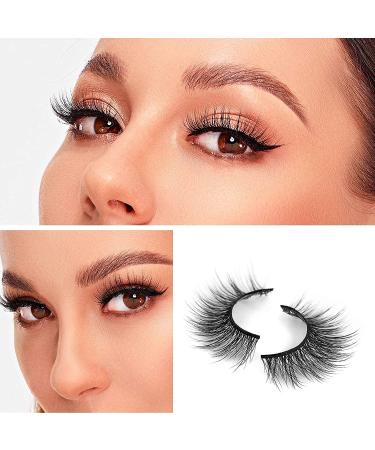 Dysilk 6D False Eyelashes - 5 Pairs of Soft Fluffy Natural Look Long Eyelashes Reusable & Comfortable - 15.2mm Artificial Lashes - Buy Online on GoSupps.com