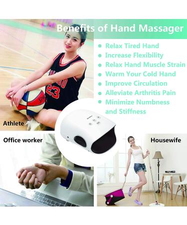 CINCOM Cordless Hand Massager with Heat and Compression - White - Ideal Gifts for Women with Arthritis and Carpal Tunnel - Buy Online on GoSupps.com