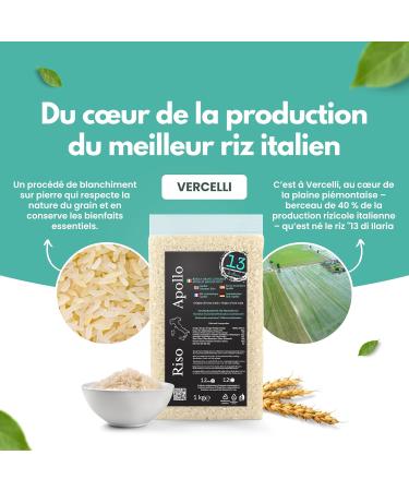  13 di Ilaria Apollo Italian Rice 6 kg Gluten-free fragrant alternative to basmati rice Grown in Piedmont Ideal for fish meat and vegetables | 13 by Ilaria - Buy Online on GoSupps.com