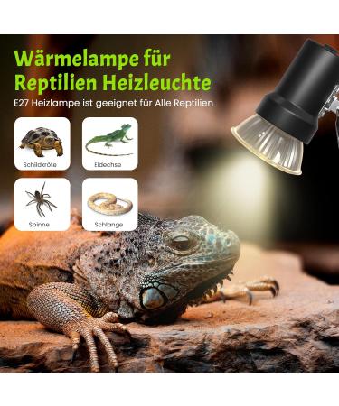 Bonlux E26/E27 50W Dimmable Heat Lamp | Full Spectrum UV UVA + UVB Sunlight for Reptiles Turtles and Amphibians - 2700K Heating Bulb - Buy Online on GoSupps.com