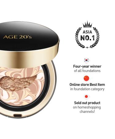 AGE 20's Signature Foundation Cushion Pact #21 Light Beige + Green Tone Up Base - Buy Online on GoSupps.com