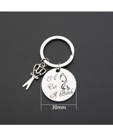 Funny Hair Stylist Gift Hairdresser Gift I ll Cut A Bitch Scissors Keychain Cosmetology Graduation Gift Hair Cutter Barber Gift (Cut A Bitch CA) - Buy Online on GoSupps.com
