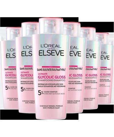  L'Oreal Paris L'Oreal Paris Elseve Glycolic Gloss Shampoo 6 x 200 ml - Buy Online on GoSupps.com