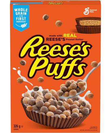 Reese's Puffs Chocolate Peanut Butter Cereal Box Made with Real Reese's Peanut Butter 326 Grams Package of Cereal - Buy Online on GoSupps.com