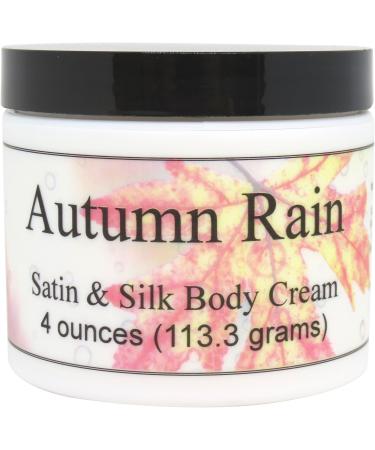 Eclectic Lady Autumn Rain Satin and Silk Cream Body Cream Body Lotion 4 oz - Shea Butter Aloe Silk Amino Acids Vitamin E Phthalate-Free Handcrafted in USA - Perfect For Women
