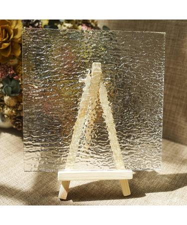 MaxGrain 6x6 Clear Textured Stained Glass Sheets - Variety Cathedral Glass Packs for Art Crafts (8 Sheets) - Buy Online on GoSupps.com