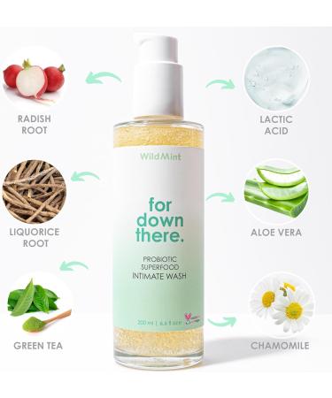 WildMint Probiotic Intimate Wash - pH Balanced & Fragrance-Free | UK Made Vegan Skincare | 200ml - Buy Online on GoSupps.com