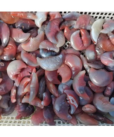 Crystal Natural Agate Geode Moon Shaped Crystal Cluster Half Moon Agate Geode Carved Crystal Stones Reiki Natural Stones and Minerals HOMEZHOU (Size : 1pcs) - Buy Online on GoSupps.com