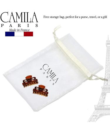 Camila Paris CP2628/2 French Hair Clips Set - Small 1 inch Claw Clips for Women - Made in France with Cellulose Tortoise - Stylish and Durable Accessories - Buy Online on GoSupps.com