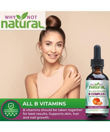 Organic Vitamin B Complex Liquid Drops for Women - Vegan Sublingual Supplement with B1 B2 B3 B5 B6 B12 for Stress and Energy - Buy Online on GoSupps.com