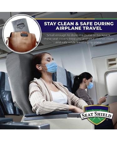 Waterproof SeatShield Disposable Airplane Cover - Travel Essential for Plane, Train, Bus - Universal Car Seat Protector - Gray - Buy Online on GoSupps.com