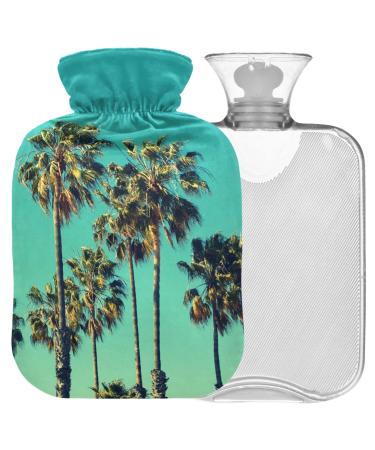 NAANLE hot water bottle with cover palm transparent hot water bottle 2L large hot hot water bottle for menstrual cramps pain relief handfoots heat and cold therapy