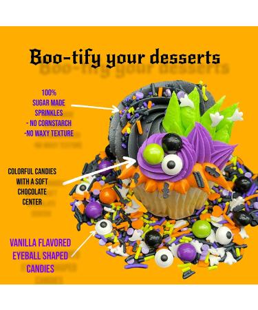 Manvscakes Halloween Sprinkles - Edible Ghost & Pumpkin Themed Sprinkles for Cake, Cookies, Cupcakes & More - 8oz - Buy Online on GoSupps.com