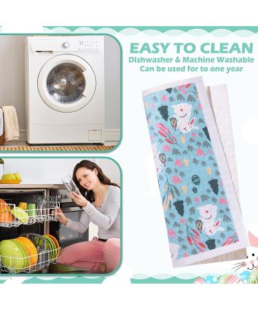 6 Pieces Swedish Kitchen Dish Cloths Absorbent Easter Egg Bunny Dish Towel Quick Drying Kitchen Cloths Reusable Dishcloth Small Cleaning Cloth Rag for Kitchen Counter Wiping Cleaning - Buy Online on GoSupps.com