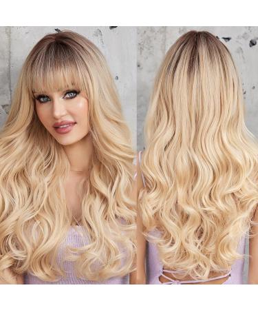 Haircube Ombre Blonde Wig with Pony - Long Corrugated Layers Heat-Resistant for Everyday Use | Natural & Conveniently Graded - Buy Online on GoSupps.com