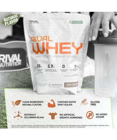 Naturally Flavored Rival Whey - Pure Chocolate 2lb | Premium Protein Supplement | Fast International Shipping - Buy Online on GoSupps.com