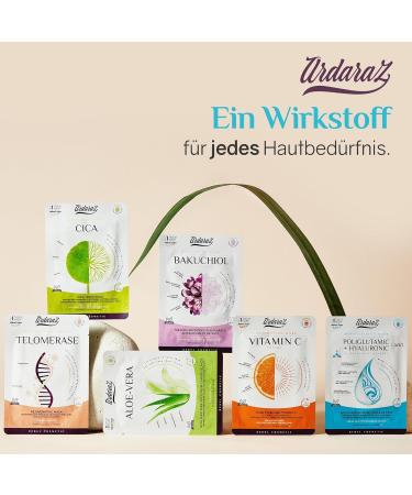 Ardaraz Moisturizing Face Masks - Hydrating Tuch Masks with Hyaluronic Acid & Polyglutamic Acid | 5-Pack for Deep Moisture Care - Buy Online on GoSupps.com