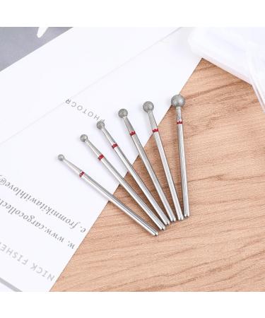 Sibba 6pcs Cuticle Drill Bit Set Flame Stainless Steel Bit with Case Manicure Pedicure Diamond Drill Polishing File Grinding Heads Tools Metal Professional Carbide Remover Bits Acrylic Gel Nails Round 6pcs Round End - Buy Online on GoSupps.com