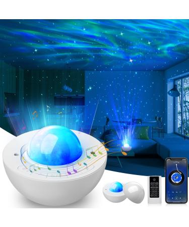 Galaxy Projector for Bedroom Star Projector Night Light for Kids with White Noise and Bluetooth Music Speaker Aurora Projector Remote Control & Timing Sky Starry Projector Party Home