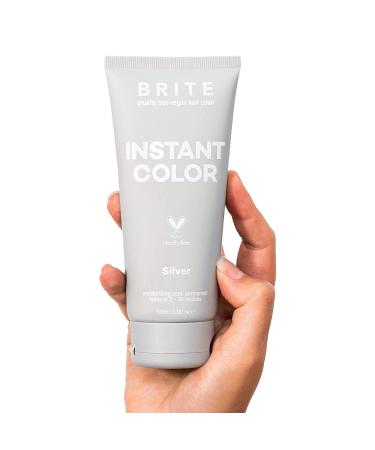 Brite Silver Semi-Permanent Hair Color - Vegan & Cruelty-Free Hair Dye | Hydrating Formula | Lasts Up to 30 Washes - Buy Online on GoSupps.com