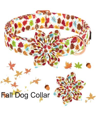 Shop Aring Pet Dog Halison Autumn Cotton Dog Collars with Removable Flower | Perfect Gifts for Small to Large Dogs - Buy Online on GoSupps.com