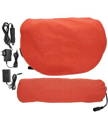 Neck Support Cushion & Back Massager - Multifunctional Cervical Pillow with Moxa Device | Rechargeable Intelligent Neck Massage (Orange) - Buy Online on GoSupps.com