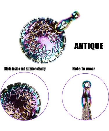 AXEN 2PCS Antique Metal Yarn Cutter Pendants - Round Shape Sewing Tools - Vintage Dazzle Thread Cutter - 1 Package - Buy Online on GoSupps.com