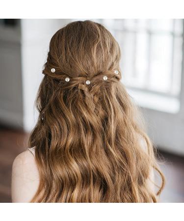Lurrose 12pcs Golden Pearl Spiral Hair Pins for Wedding Prom Party - Bridal Hair Clips - Buy Online on GoSupps.com