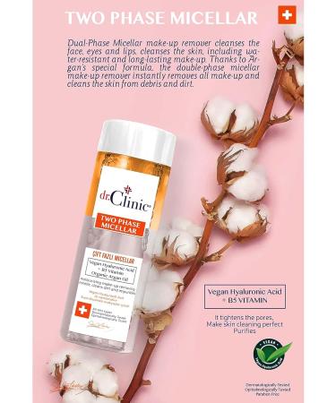 dr.Clinic two phase micellar vegan moisturising make up remover - Buy Online on GoSupps.com