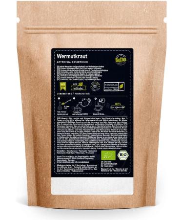 Biotiva Wormwood Tea Organic 250g - Wormwood Tea - Artemisia Absinthium - 100% pure - Bottled and controlled in Germany (DE- KO-005) - Buy Online on GoSupps.com