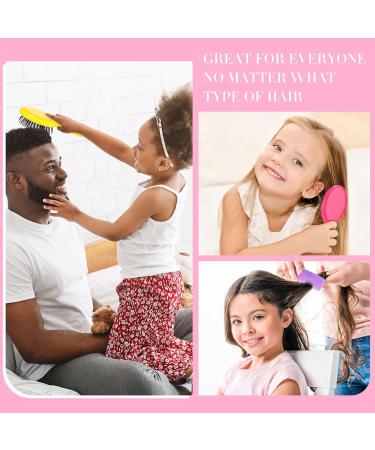 12 Pack Wet Hair Brush & Comb Set for Women Men Kids - Detangler & Detangling Travel Hair Brushes - Plastic Fine & Wide Combs for Curly Hair - Stylish Colors - Buy Online on GoSupps.com