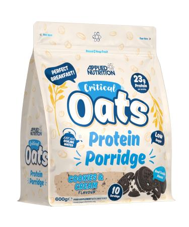 Applied Nutrition Critical Oats Porridge Prot in Prot ine de Whey Prot ines de Lactos rum en Poudre avec Avoine Compl te Isolat de Prot ines ISO-XP Acides Amin s (600g Cookie & Cream) Cookie & Cream 600g (Pack of 1)