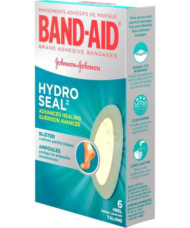 Band-Aid Hydrocolloid Bandages for Heels Waterproof Adhesive Hydro Seal 6 Bandages clear - Buy Online on GoSupps.com