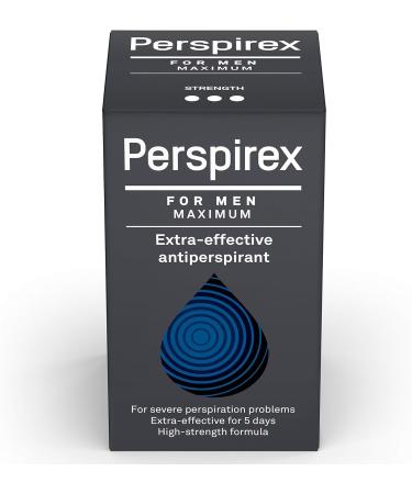 PERSPIREX Men's Maximum Strength Antiperspirant Roll-On - 5 Days Freshness & Sweat Protection 20ml - Buy Online on GoSupps.com