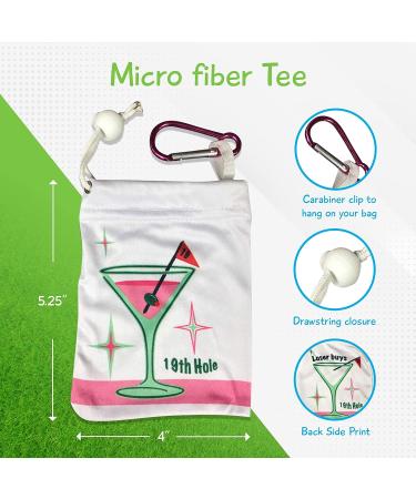 Giggle Golf Par 3 Kit: Golf Towel, Tee Bag with Tees, Bling Ball Marker - Women's Golf Accessories Gift Set - Buy Online on GoSupps.com