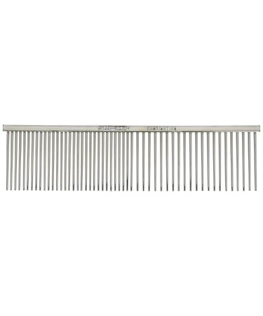 Resco Professional antistatic best dog cat pet comb for fur care medium-grob tooth spacing 3.8 cm pen length 1.5 "Teeth/medium-coarse spacing nickel
