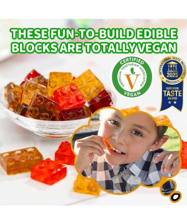  AMOS AMOS Candy Blocks & 3D Building Blocks 4 Flavors (Strawberry Watermelon Pineapple & Mango) Sweet Christmas Candy - 240g - Buy Online on GoSupps.com