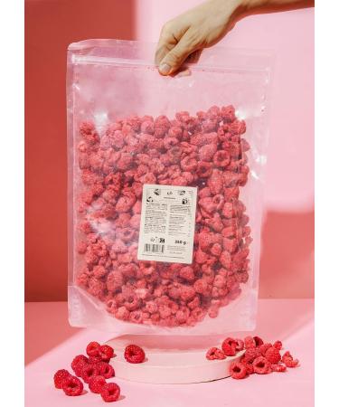 KoRo - Framboises lyophilis es 350 g - 100 % framboises sans additifs - Riche en fibres - Fruit et aromatique - En garniture pour le muesli les chocolats ou comme collation entre les repas - Buy Online on GoSupps.com