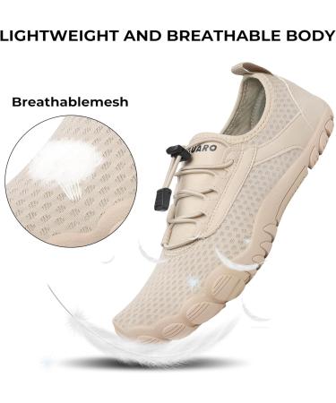 SAGUARO Unisex Adult Bathing Shoes - Breathable Thick Sole (Size 36-46 40 EU Khaki) | Perfect for Beach & Pool | International Shipping - Buy Online on GoSupps.com